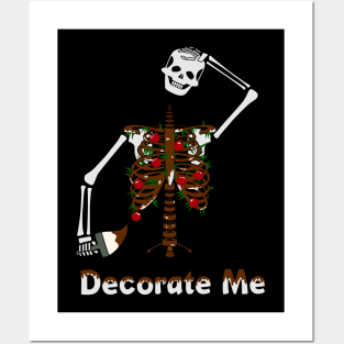 'Decorate Me' Christmas Tree Skeleton Posters and Art